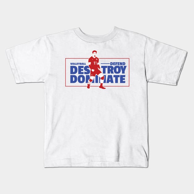 Defend, Destroy, Dominate Kids T-Shirt by kindacoolbutnotreally